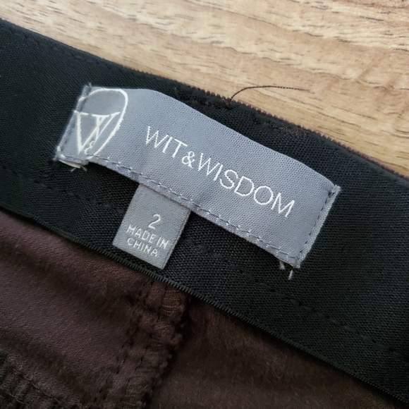 Wit & Wisdom Size 2 Velvet Brown Pants - Picture 4 of 7